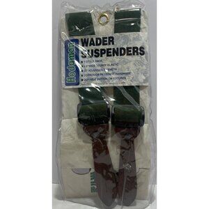 Hodgman Green Fishing Wader Suspenders Y Style Back 32"‎ Adjustable Hardware NWT